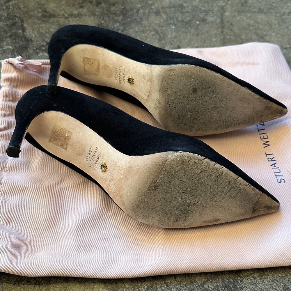 Stuart Weitzman Power 85 Suede Pumps - Picture 5 of 5